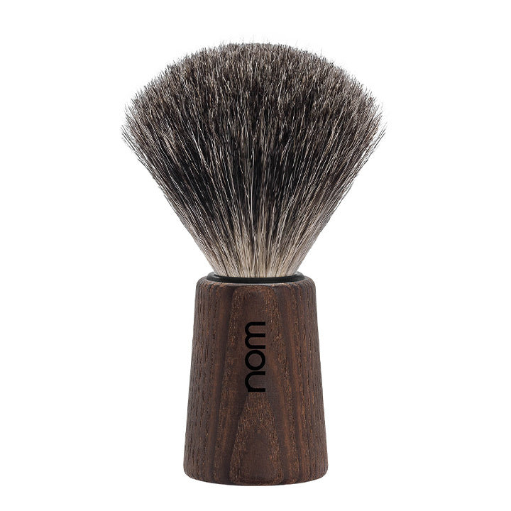 Image of product Shaving Brush Theo - Dark Ash Wood - Pure Badger